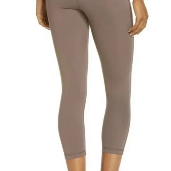 Zella Studio Lite Crop Leggings - Grey Sparrow Size Small - Picture 2 of 6